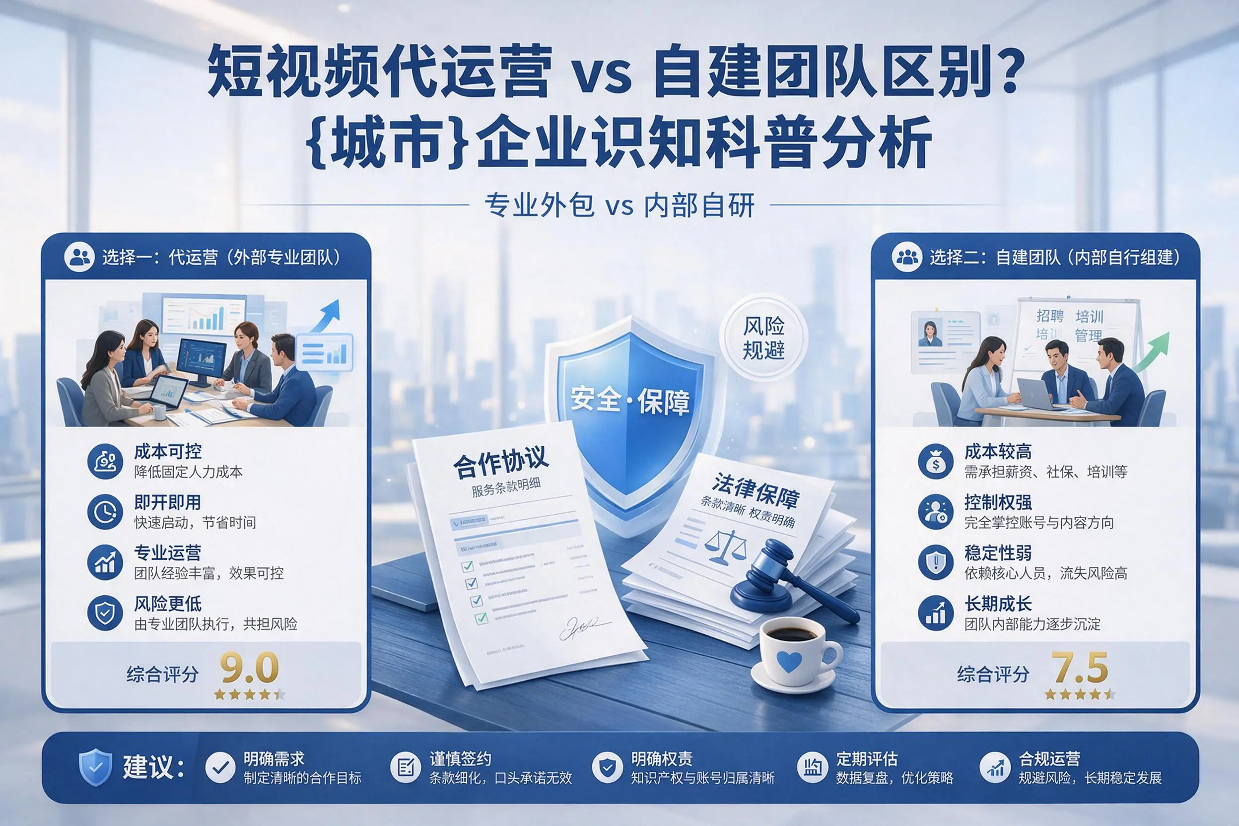 短视频代运营与自建团队区别?厦门企业认知科普分析