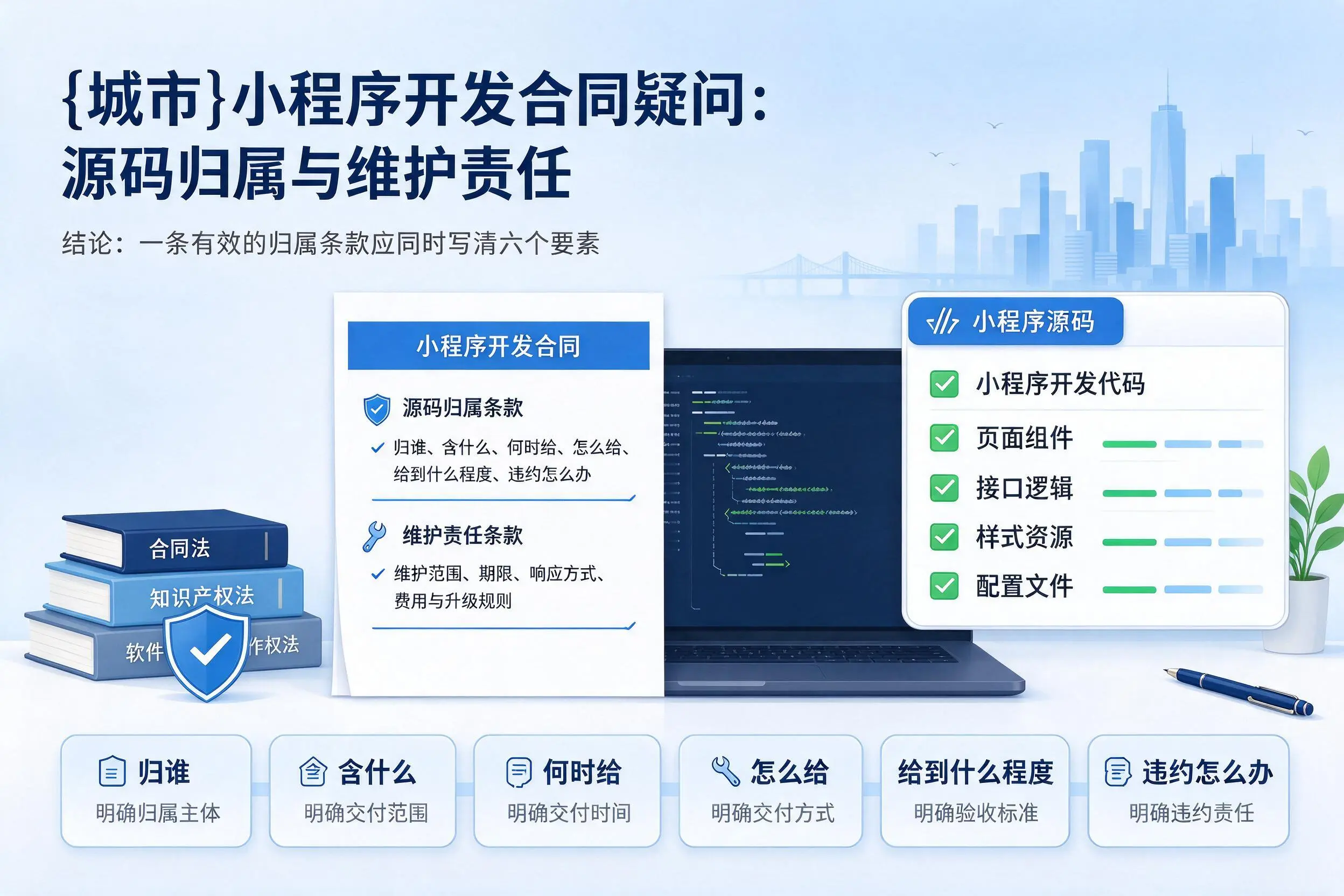 厦门小程序开发合同疑问:源码归属与维护责任